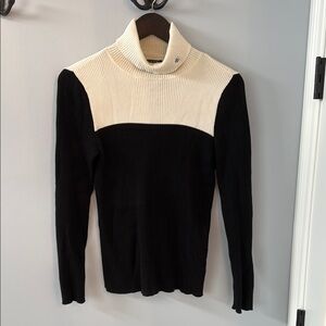 COPY - Lauren Ralph Lauren Black and Cream Cowl Neck Sweater